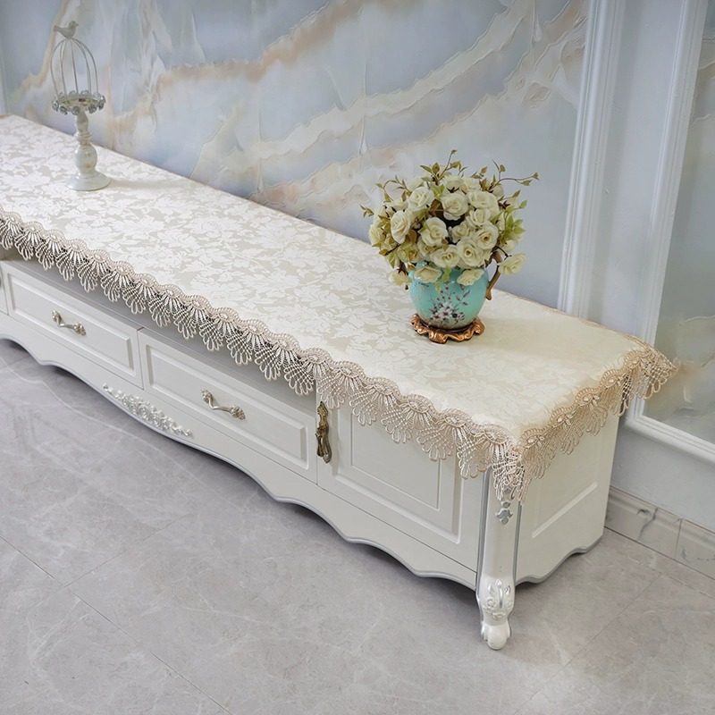 欧式电视柜桌布盖布蕾丝布艺长方形客厅梳妆台长条简约防尘盖巾罩,居家布艺,桌布,淘宝优惠券,粉丝福利购,淘宝优惠卷