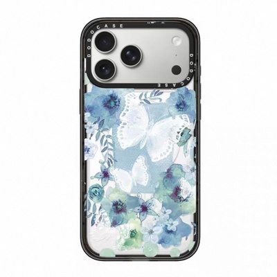 DODOCASE明星同款蓝色蝴蝶手机壳