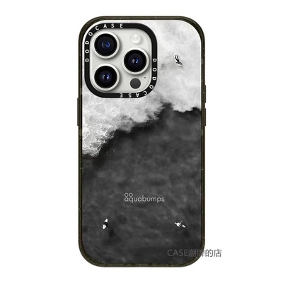 DODOCASE黑白大海沙滩油画手机壳