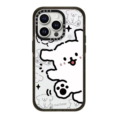 DODOCASE白色线条小狗镜面手机壳