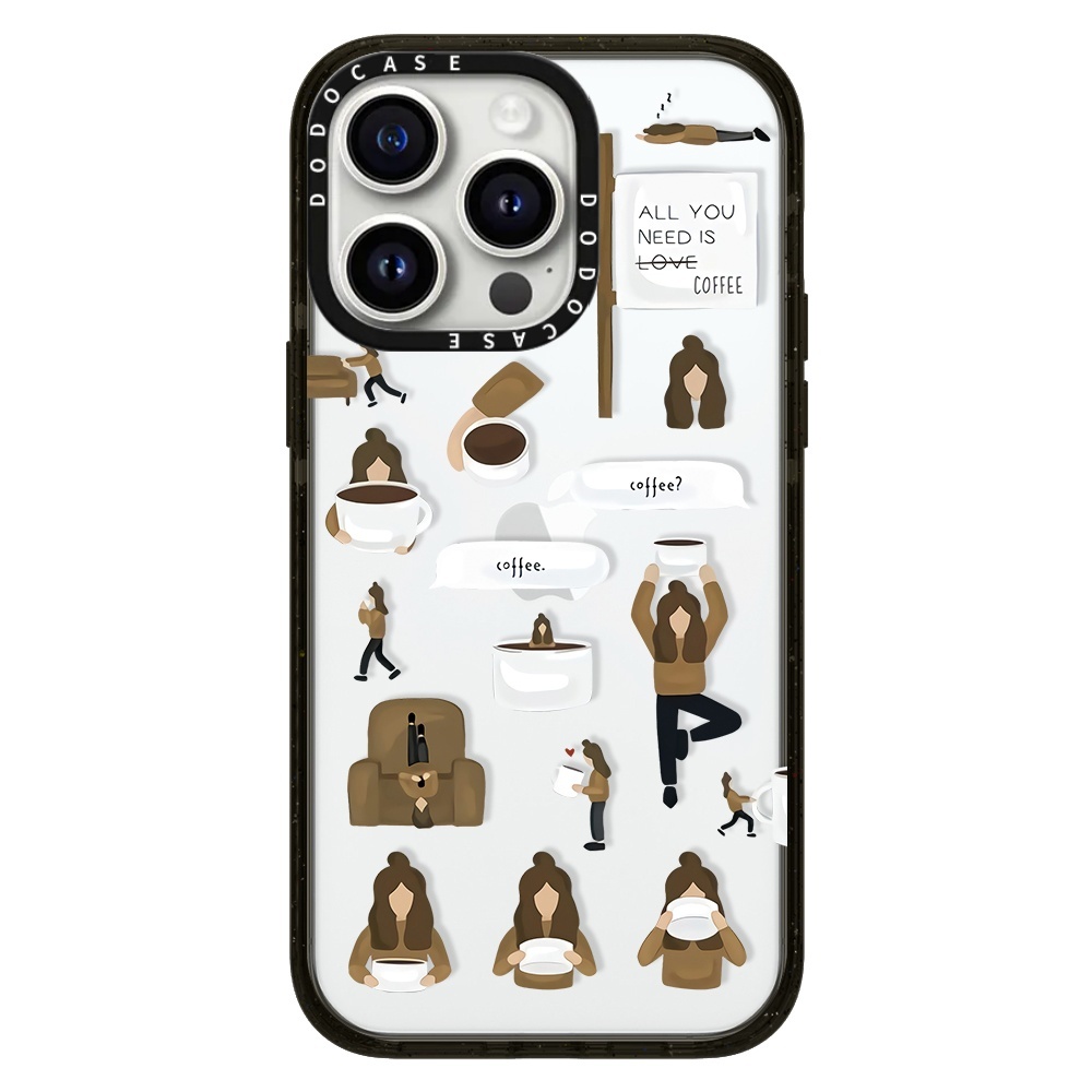 DODOCASE定制版女孩咖啡至上16Pro适用iPhone15promax苹果14手机壳白领ins联名个性镜面磁吸13防摔12保护套硬