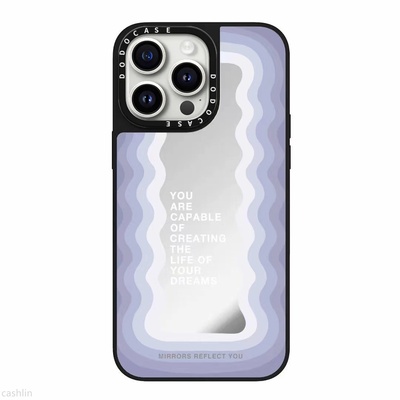 DODOCASE镜面新款励志波浪手机壳