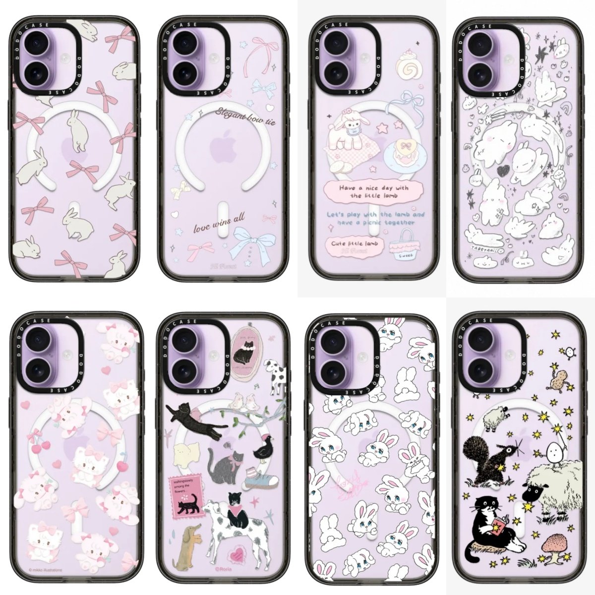 DODOCASE可爱少女适用于17薰衣草紫手机壳iPhone16ProMax苹果15Pro黑猫乐园明星小众简约磁吸14防摔保护13