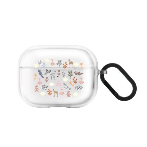 CASE森林秘境麋鹿蝴蝶AirPodspro4耳机套苹果欧阳娜娜同款无线蓝牙保护壳第3代防摔软壳pro2透明硅胶创意