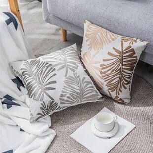 极速Plant Pattern Linen Pillow Case 45Ix45cm Decorative Cush
