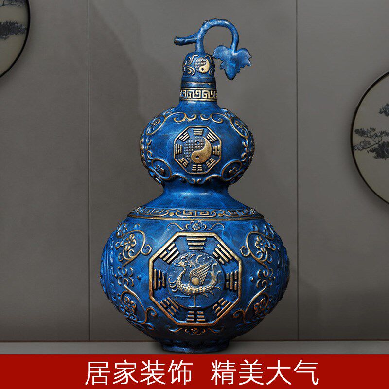 开盖空心四象葫芦摆件全铜w招财风水家居客厅装饰品办公室摆设
