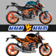 适用KTM 配件 画改装 Superduke1290R超级公爵全车版 花贴纸U拉花版