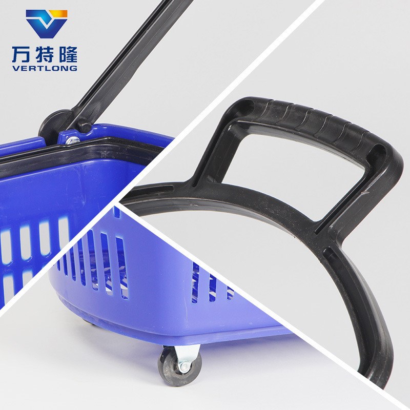 超市购物篮f拉杆篮带轮可拉可提买菜篮多量大更优惠