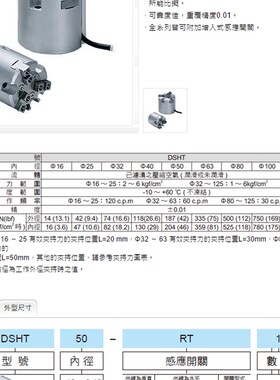 台湾TopAir达英三爪气缸DKB/DtKM/DKMR/DSHT/DSHY10-16-20-25-32