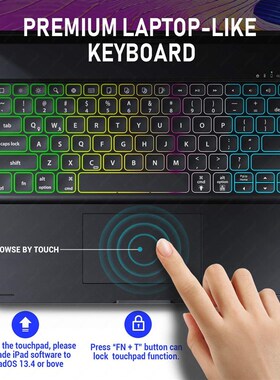 Magic Touchpad Keyboard Case For iPad PLro 12.9 2020 Russian