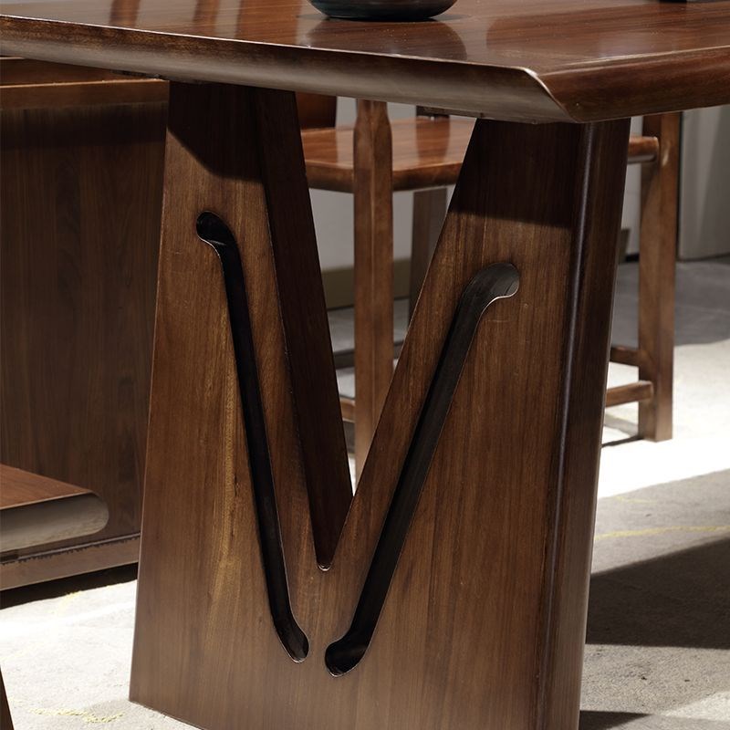 乌金木大板实木h茶台茶桌椅组合新中式办公茶桌椅客厅家用泡茶桌