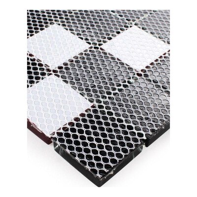 Luxury Black Red Crystal Glass Mosaic TileN for Kitchen Back