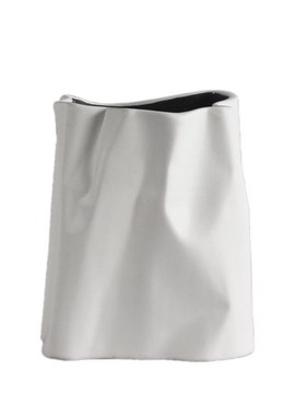 设计师款现代欧式高级感极简白色纸袋花瓶L家用客厅餐桌装饰插花