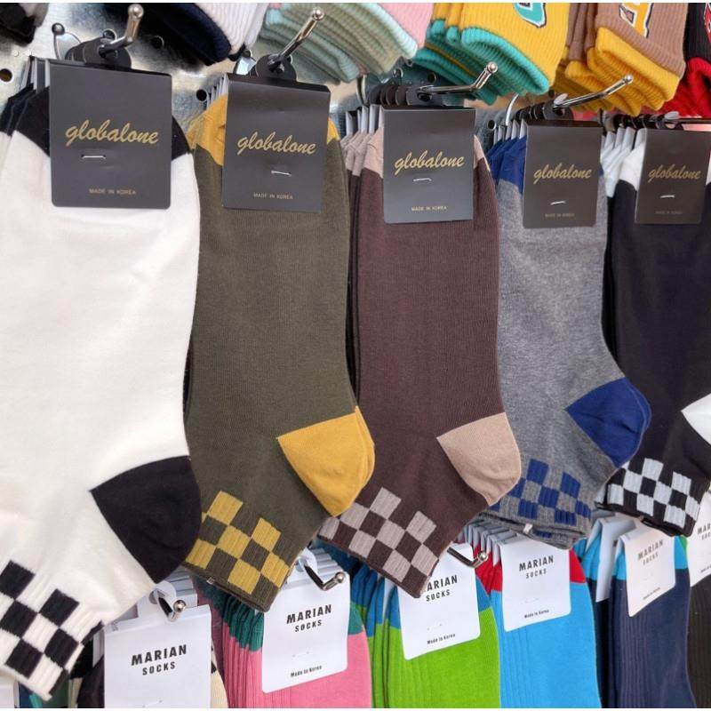 韩国男士春夏休闲百搭中筒袜棋盘格方格拼色潮流精梳棉男袜,女士内衣/男士内衣/家居服,短袜,淘宝优惠券,粉丝福利购,淘宝优惠卷