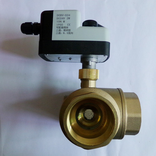 三通2寸DC12V  DC24V电动球阀直流24伏电动阀DN15 20 25 32 40 50