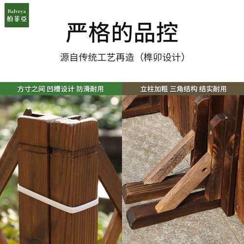菜园围栏栅栏防腐木栅栏花园围栏篱笆花架实木爬藤架户外庭院护栏