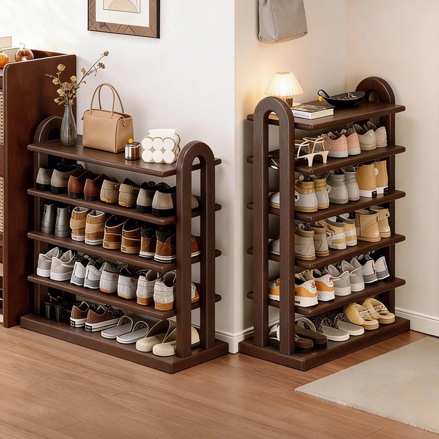 实木鞋架家用门口入户简易鞋柜2025新款小型鞋架置物架多层收纳架,住宅家具,鞋架,淘宝优惠券,粉丝福利购,淘宝优惠卷
