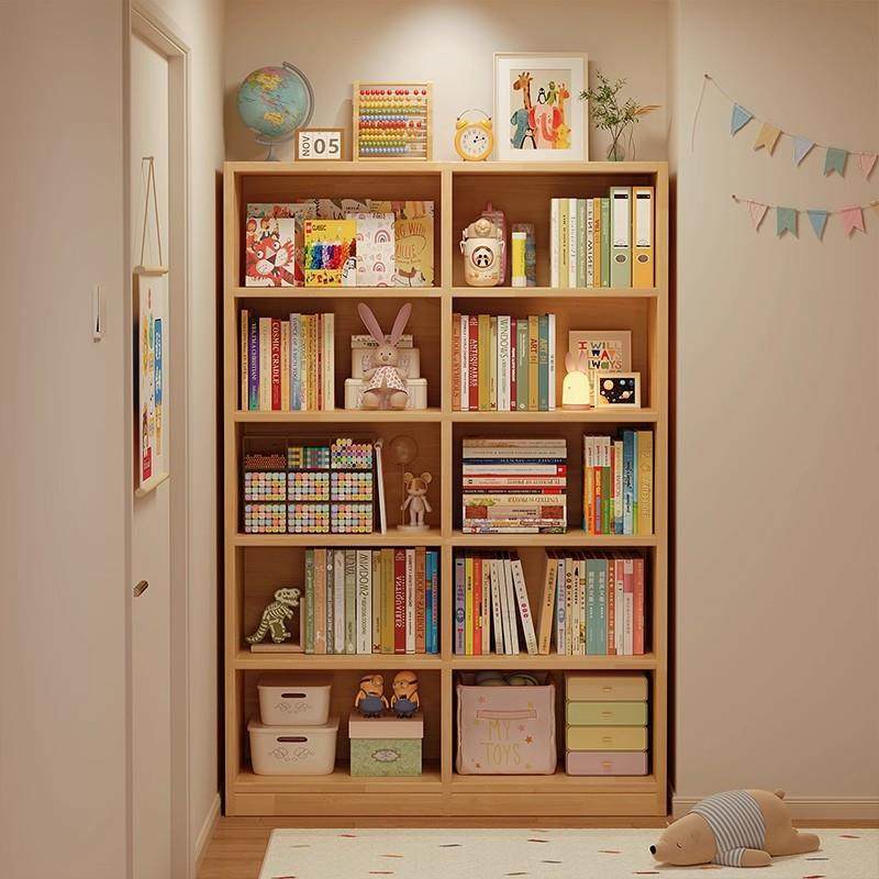 实木门后书架学生家用置物架落地收纳柜一体靠墙储物客厅多层书柜,住宅家具,儿童储物架/收纳架,淘宝优惠券,粉丝福利购,淘宝优惠卷
