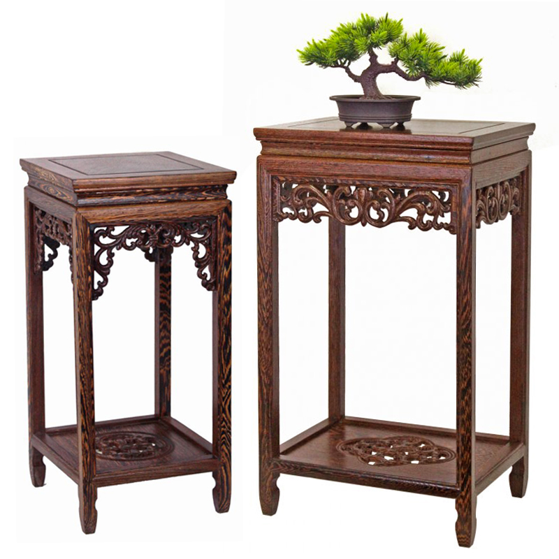 实木花架客厅中式落地仿古花架子红木置物架盆景架室内花盆架榫卯