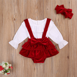 2020 New 0-24M Christmas Newborn Infant Baby Girls Clothes S