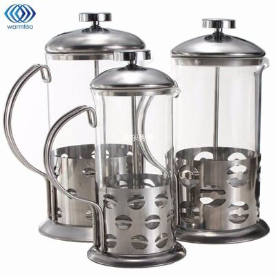manual coffee espresso maker pot stainless steel glass teapo