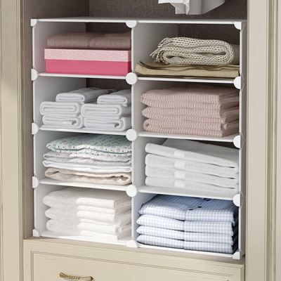 wardrobe layered partition storage box drawer large cabinet