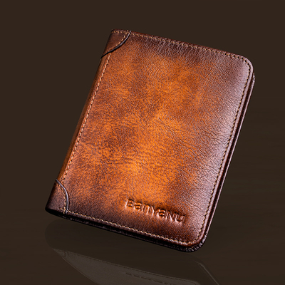 Classic Style Wallet Genuine Leather Men Wallets Short Male