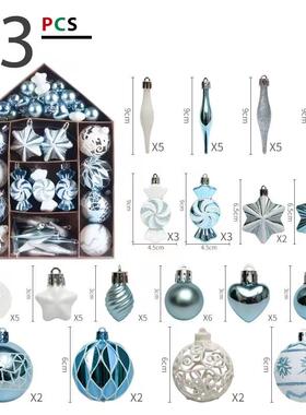 73PCS Christmas Decoration Ball Set 6CM/3CM Christmas Tree