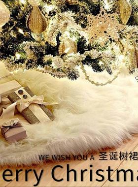 christmas decoration 1PCS 80cm White Plush Tree Skirts Fur C