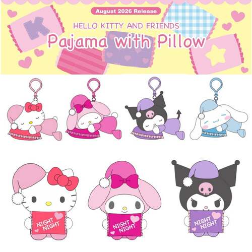 预订 26年8月slo美版HelloKitty睡衣抱枕毛绒挂件娃娃