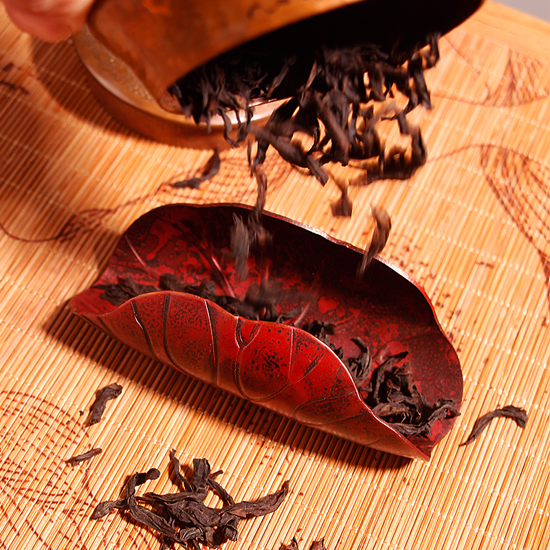 水郡名复古火烧色卷荷造型茶则