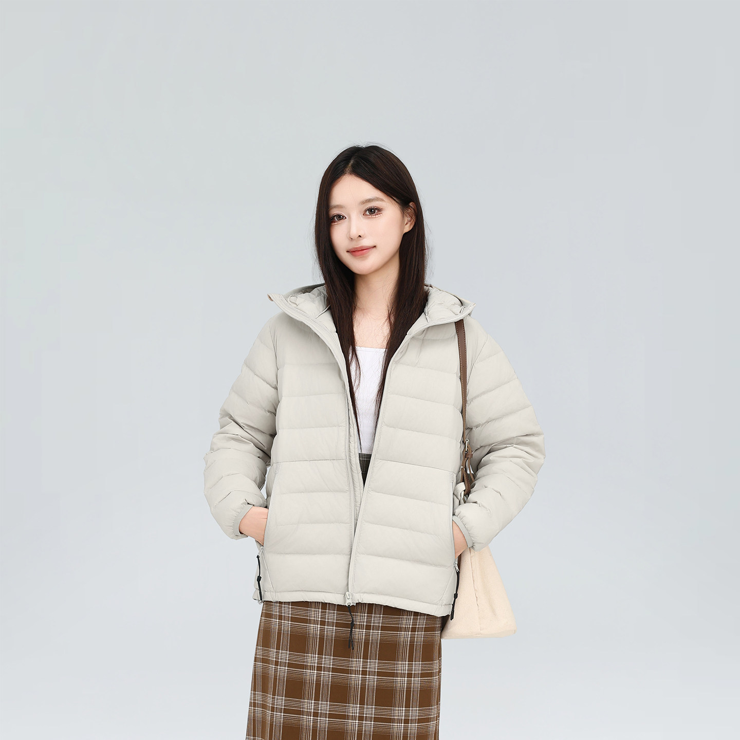 新国标90%白鸭绒排骨羽绒服情侣