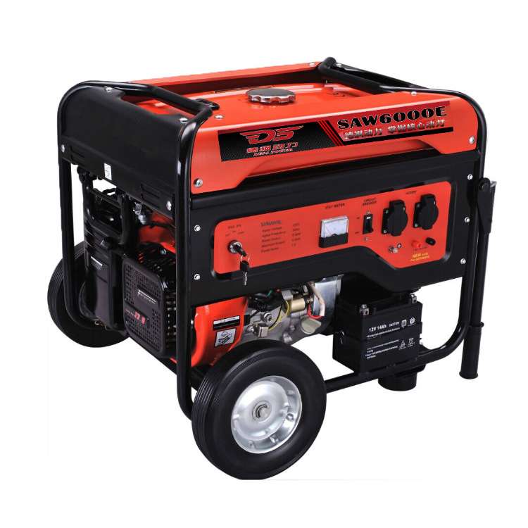 小型家用静音三相380v6kw汽油发电机电启动6千瓦家用备用