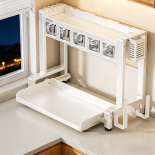 加高抽拉式调料架厨房调味品置物架多功能家用台面油盐酱醋收纳架