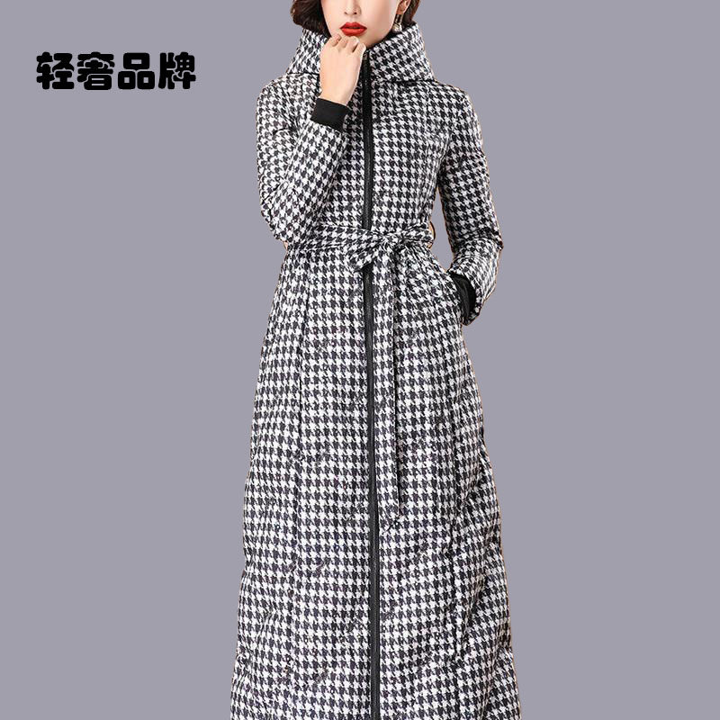 朗姿约定冬季羽绒服女中长款2026年新款小香风保暖加厚白鸭绒外套
