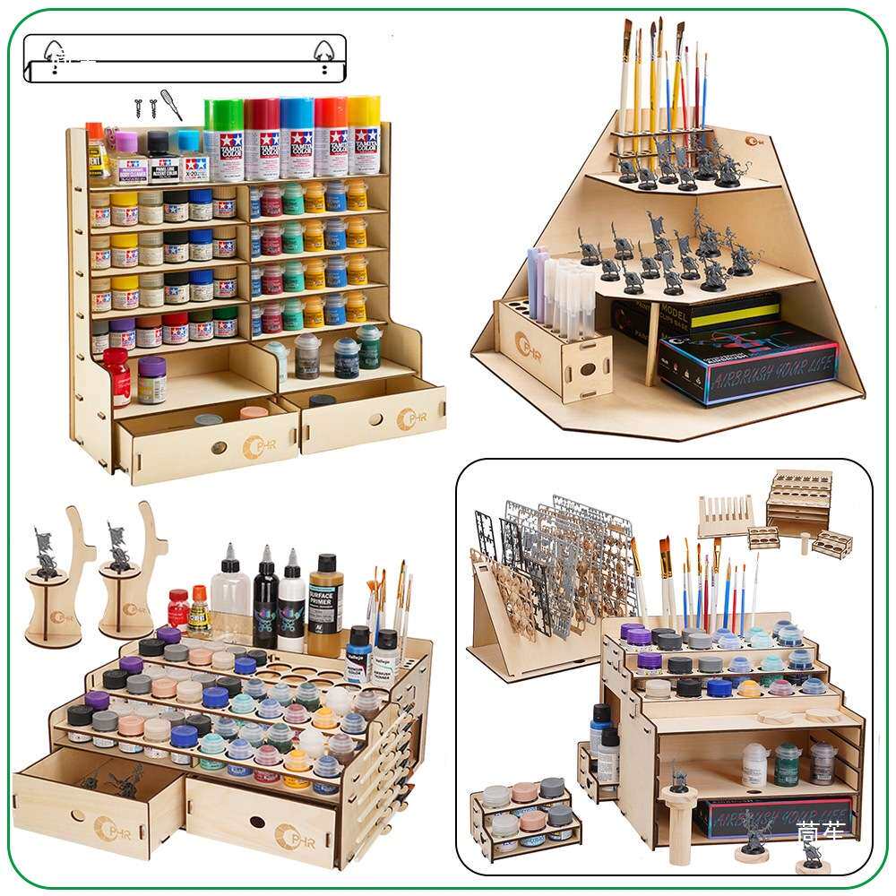 OPHIR高达模型油漆架颜料桌面收纳工具田宫郡士盖亚AV漆立式储存