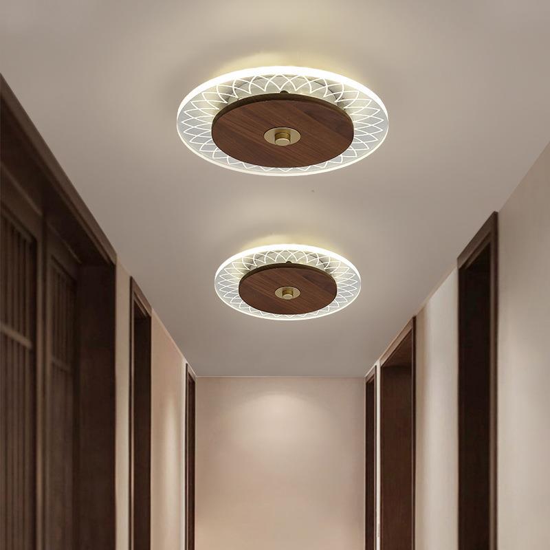 新中式简约走廊玄关入户过道灯简约现代创意衣帽间灯阳台吸顶灯具