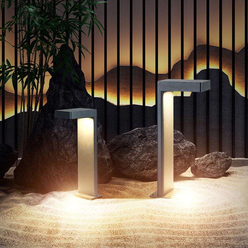 简约LED太阳能草坪灯7字方形别墅景观灯花园林景区广场庭院草地灯