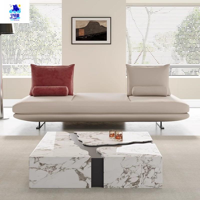 轻奢意式极简普拉多沙发写意空间小户型设计师双面prado布艺沙发