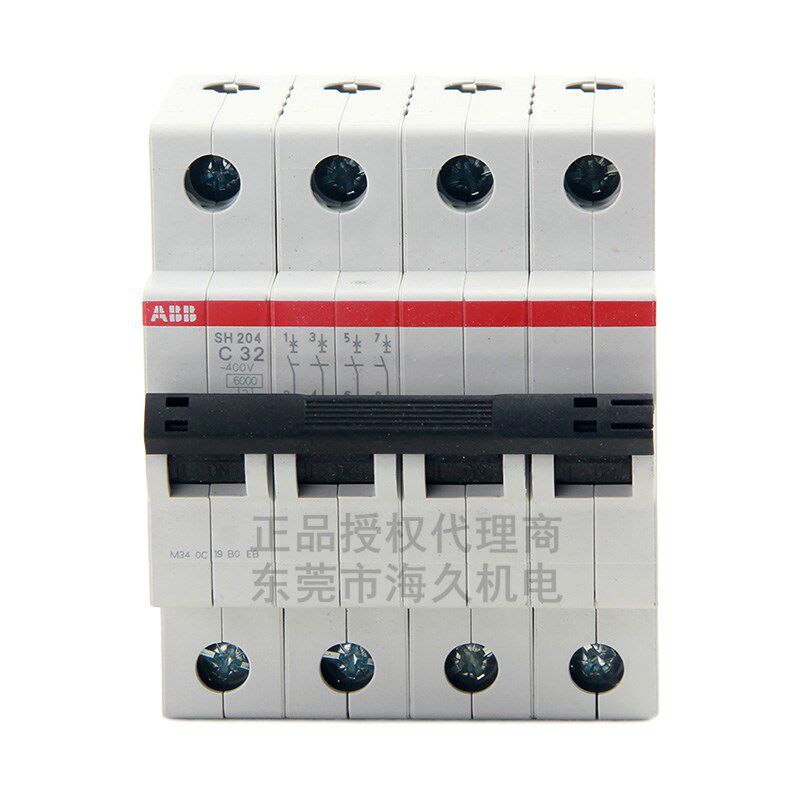ABB低压开关SH200系列交流断路器SH204-D6;2CDS214001R0061