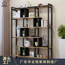 创意铁艺简约隔断柜现代博古架卧室置物架书架轻奢客厅落地办公室