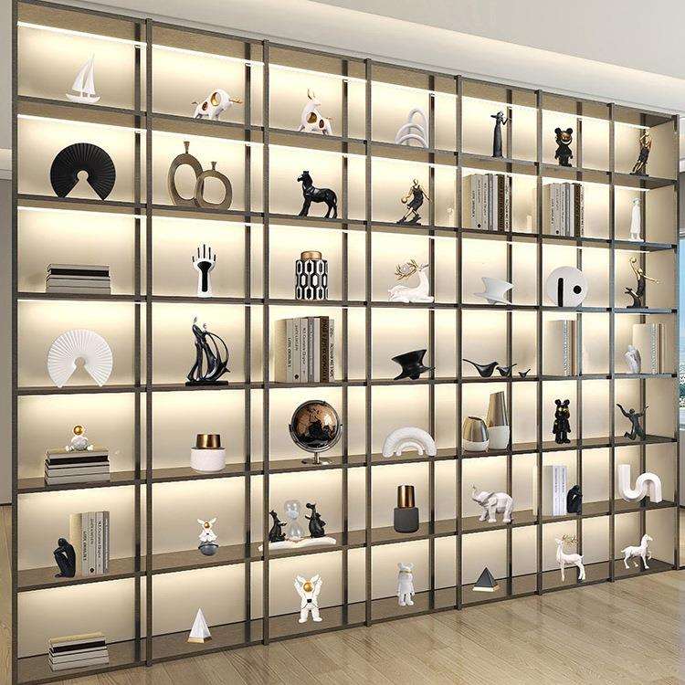 新中式轻奢家居装饰品摆件书柜客厅办公室展示柜软装工艺品无