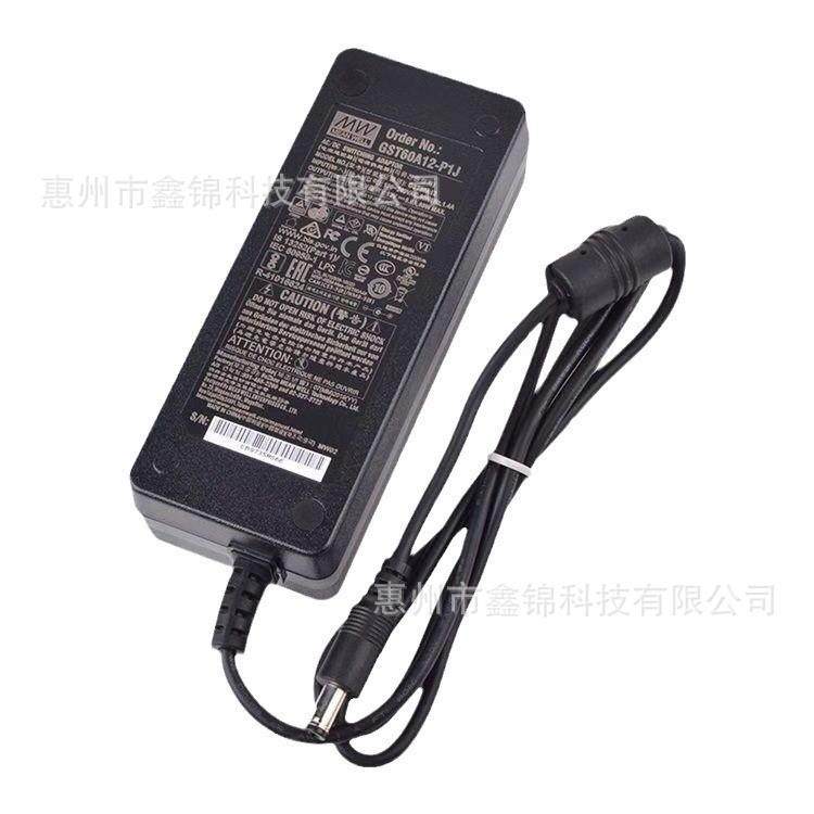 明纬电源 GST60A12-P1J 3极交流IEC320-C14输入接口 通过全球认证