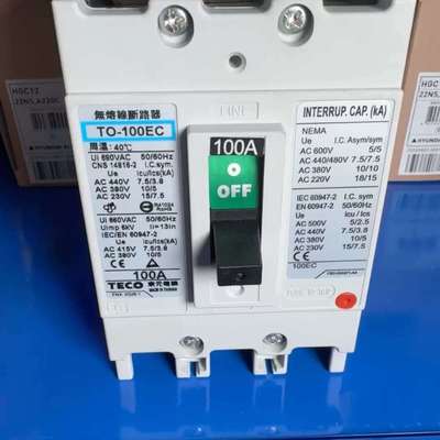 台湾东TO-100EC 3P 100A TECO塑壳断路器议价