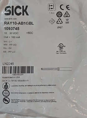 西克激光传感器RAY10-1GBL，订货号1093745议价