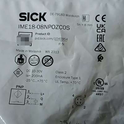 全新SICK西克接近开关IME18-08NPOZCOS，马来议价