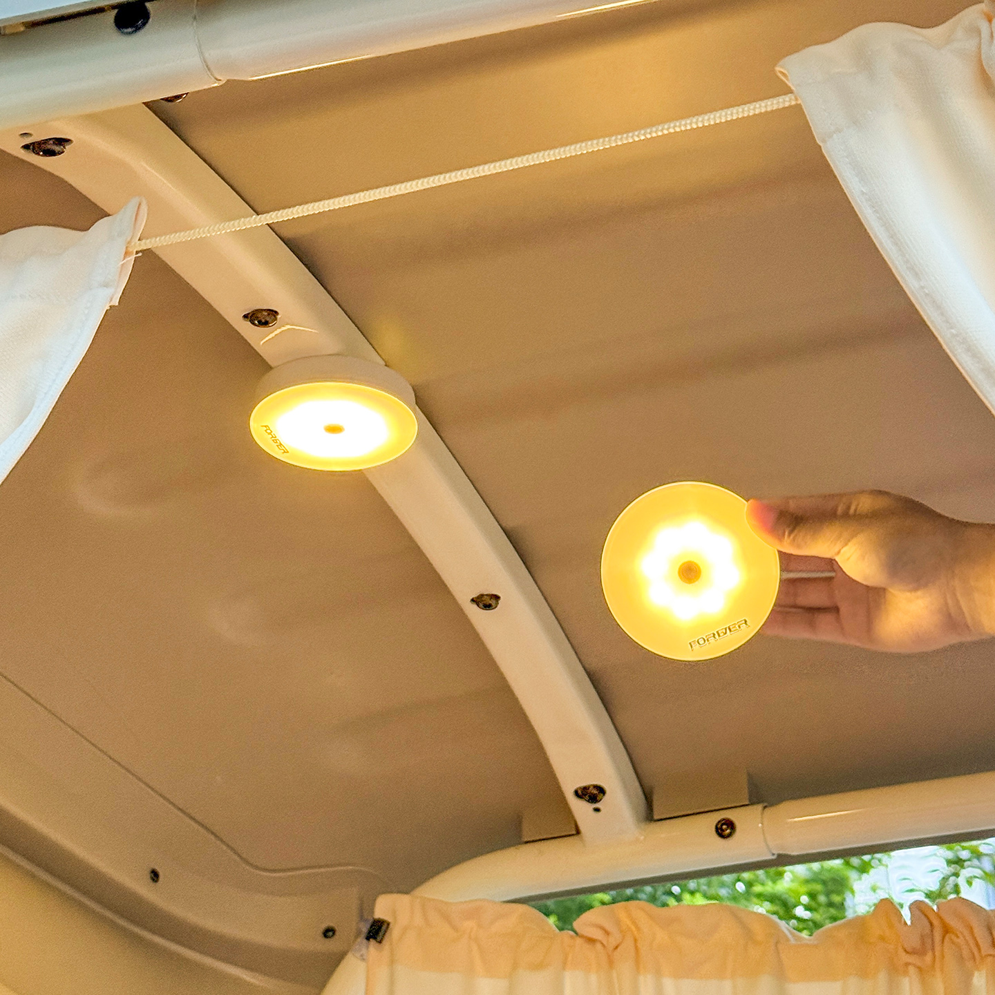 电动三轮车内照明灯内置免接线改造装饰用品内饰爱玛台铃小型