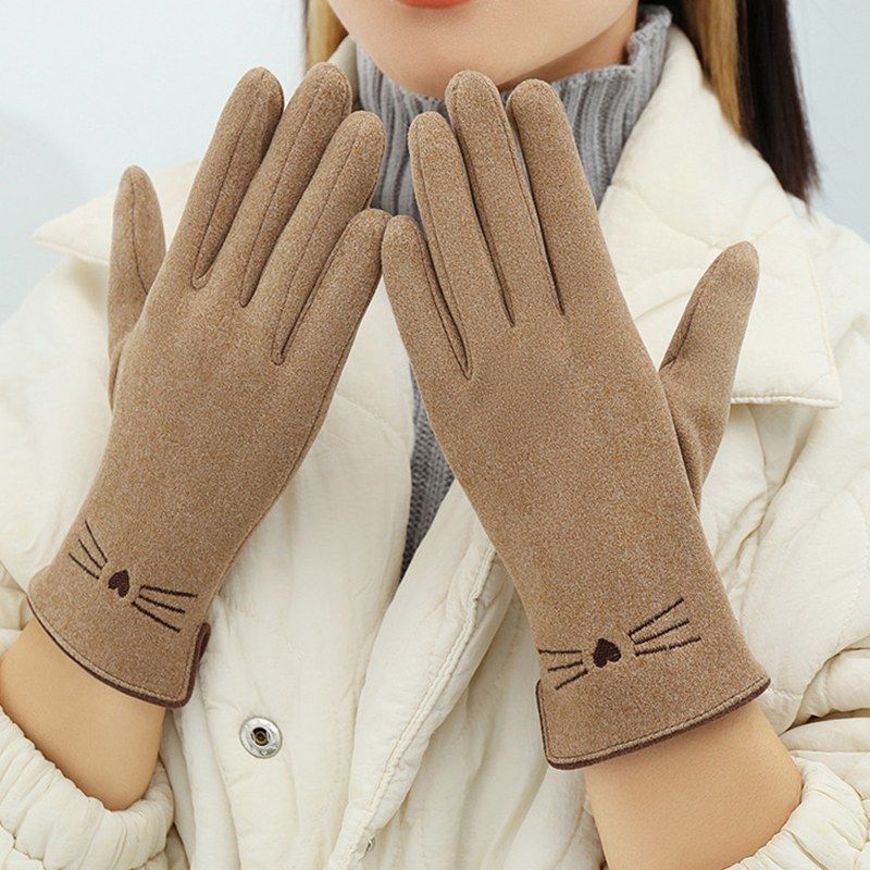 新款自发热德绒手套保暖防寒