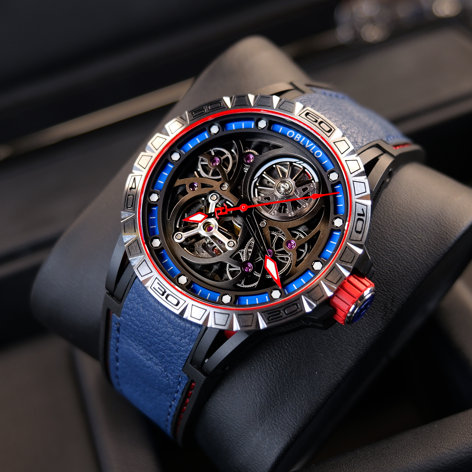 机械表运动男士镂空欧宝罗机械感