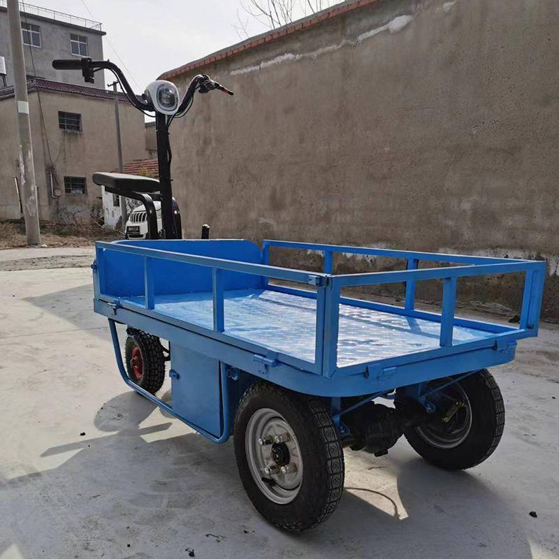 电动平板车搬运车工地小推车农用拉货三轮车摆摊运输车小拖车爬坡